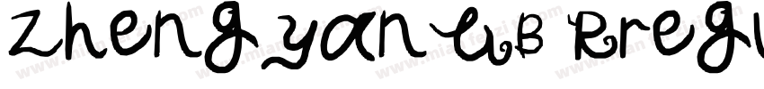 zhengyanGB Rregular字体转换